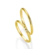 Alianzas de boda de oro amarillo con diamantes