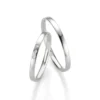 Alianzas de boda de oro blanco con diamantes