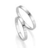 Alianzas de boda de platino con diamantes