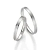 Alianzas de boda de platino con diamante