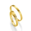 Alianzas de boda de oro amarillo con diamantes