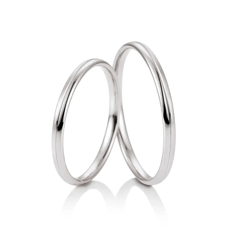 Alianzas de boda de oro blanco