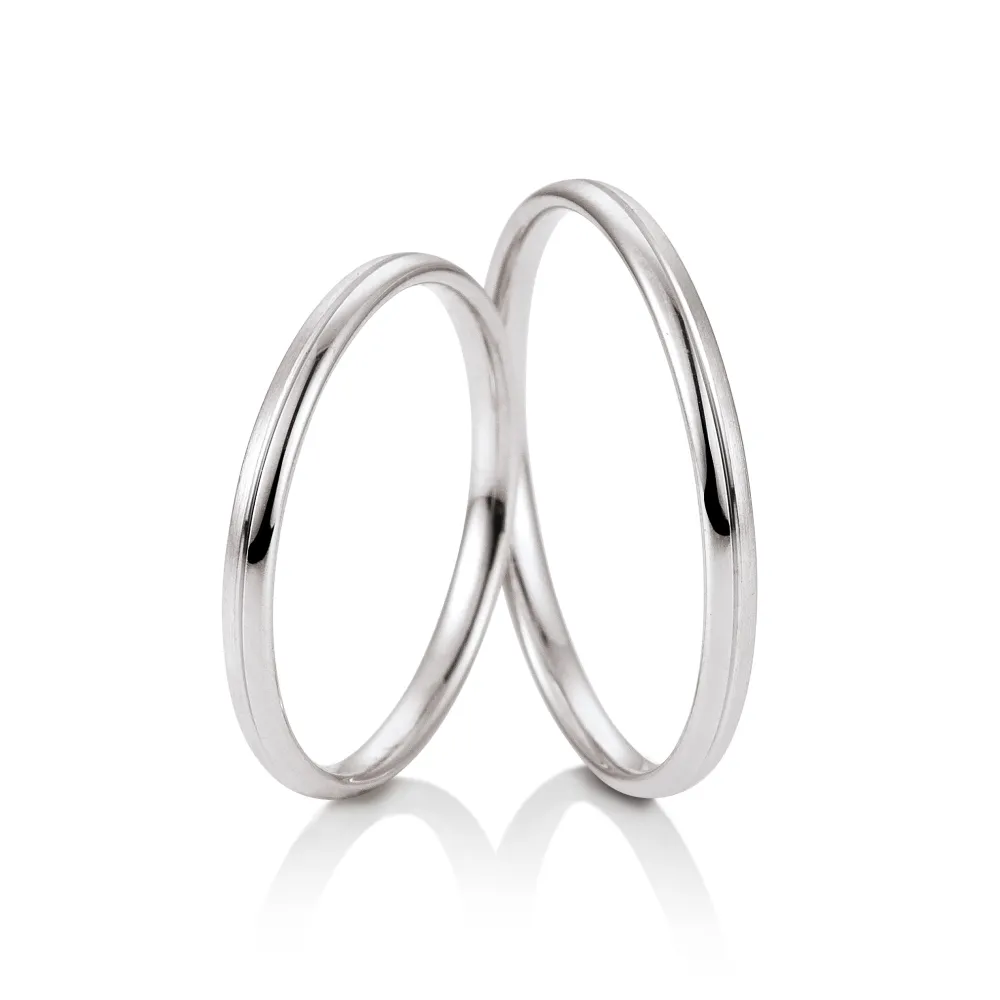 Alianzas de boda de oro blanco