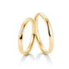 Alianzas de boda de oro amarillo con diamantes