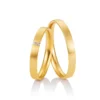 Alianzas de boda de oro amarillo con diamantes
