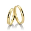 Alianzas de boda de oro amarillo con diamantes