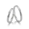 Alianzas de boda de platino con diamante