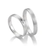 Alianzas de boda de platino con diamante