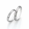 Alianzas de boda de paladio con diamantes