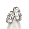 Alianzas de boda de paladio con diamantes