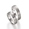 Alianzas de boda de platino con diamante