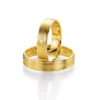 Alianzas de boda de oro amarillo con diamante