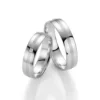 Alianzas de boda de platino con diamante
