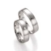 Alianzas de boda de platino con diamante