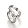 Alianzas de boda de platino con diamantes