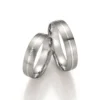Alianzas de boda de paladio con diamantes