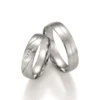 Alianzas de boda de paladio con diamantes