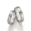 Alianzas de boda de platino con diamantes