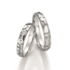 Alianzas de boda de paladio con diamantes