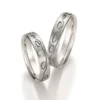 Alianzas de boda de paladio con diamante