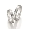 Alianzas de boda de paladio con diamantes