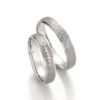 Alianzas de boda de paladio con diamantes
