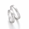 Alianzas de boda de paladio con diamantes