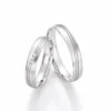 Alianzas de boda de platino con diamantes