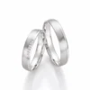 Alianzas de boda de paladio con diamantes