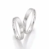 Alianzas de boda de platino con diamante