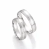 Alianzas de boda de paladio con diamantes