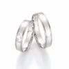 Alianzas de boda de paladio con diamantes