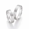 Alianzas de boda de paladio con diamantes