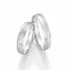 Alianzas de boda de paladio con diamantes