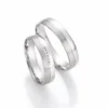 Alianzas de boda de paladio con diamantes