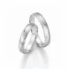 Alianzas de boda de platino con diamantes