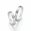 Alianzas de boda de oro blanco con diamante