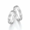 Alianzas de boda de platino con diamantes