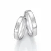 Alianzas de boda de paladio con diamantes