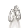 Alianzas de boda de paladio con diamantes