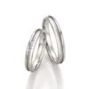 Alianzas de boda de paladio con diamantes