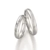 Alianzas de boda de paladio con diamantes