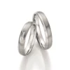 Alianzas de boda de paladio con diamantes
