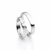 Alianzas de boda de platino con diamantes