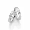 Alianzas de boda de platino con diamantes