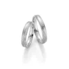 Alianzas de boda de platino con diamantes
