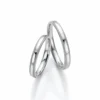 Alianzas de boda de platino con diamante