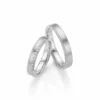 Alianzas de boda de platino con diamantes