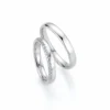Alianzas de boda de oro blanco con diamantes