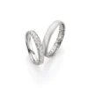 Alianzas de boda de platino con diamantes